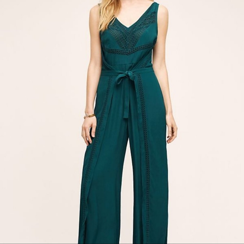 Anthropologie Elevenses Sabine Wide Leg Jumpsuit
